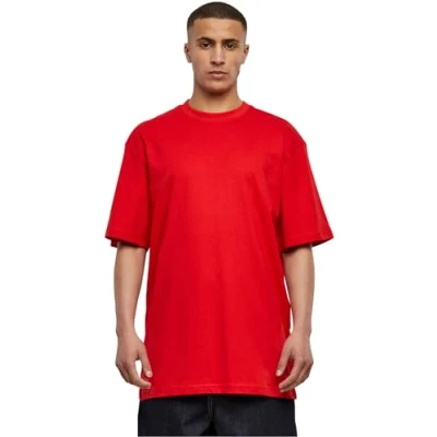 Image of Urban Classics Men&#039;s Tall Tee Oversized Short Sleeves T Shirt with Dropped Shoulders, 100% Jersey Cotton, red, 4XL