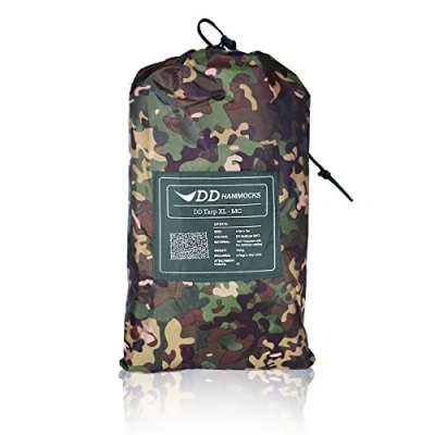 Image of DD Hammocks Tarp XL MC: Extra Large 4.5m x 3m Camouflage And Waterproof For Hammock Camping or Group Shelter