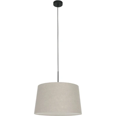 Image of Sparkled Light Cylindrical Pendant Ceiling Matt Black, Grey Shade