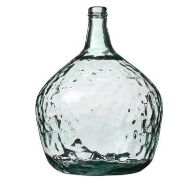 Image of NATURAL LIVING Dame Jeanne Vase 16 L Recycled Glass Diameter 29 cm x Height 42