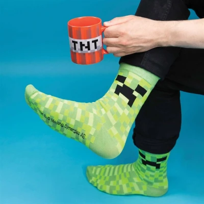 Image of Paladone PP7530MCF Minecraft Mug and Socks Officially Licensed Gaming Merchandise, Multicolored