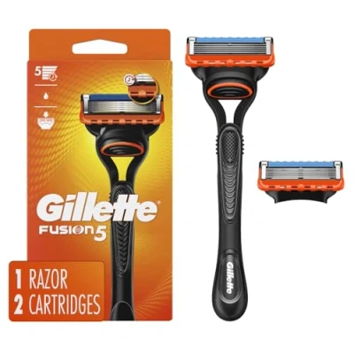 Image of Gillette Fusion5 Men&#039;s Razor, Handle &amp; 2 Blade Refills