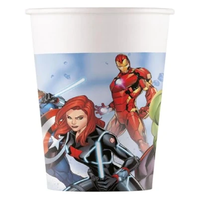 Image of Procos 93872 Marvel Avengers Infinity Stones (200 ml) Paper Cups (8 Pieces), multicolour