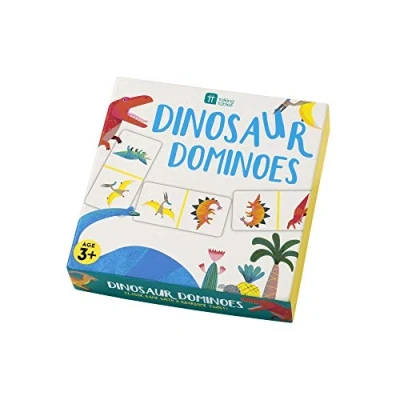Image of Talking Tables Dino Dinosaur Dominoes Game, Paper, DINODOMINOES