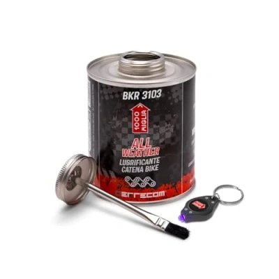 Image of Errecom 1000 Miglia BKR 3103 900 ml Can, All Weather Lube Bike Chain, for Conditions, Brush included