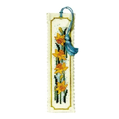 Image of Textile Heritage Collection Cross Stitch Bookmark Kit Daffodils
