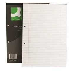 Image of Q Connect Feint Ruled Margin Head Bound Refill Pad 160 Pages A4 10 Pk