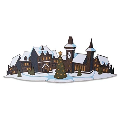 Image of Sizzix Christmas Colorize Thinlits Die Set Village by Tim Holtz