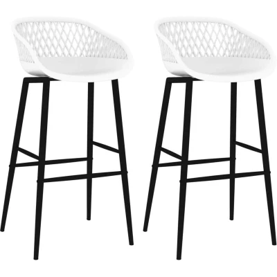 Image of vidaXL Bar Chairs 2 pcs White