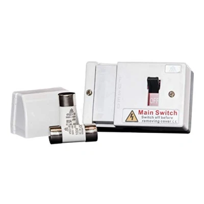 Image of Fused Main Switch 80a &amp; 100a Fuses with Cable Shroud WCED WFIS100
