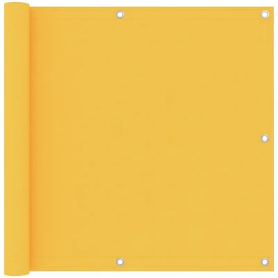 Image of vidaXL Balcony Screen Yellow 90x600 cm Oxford Fabric