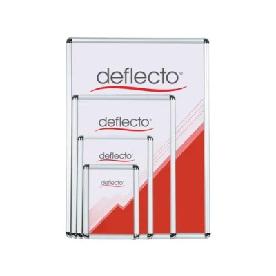 Image of Deflecto® Rounded Edge A5 Snap Frame with a 25mm profile Silver
