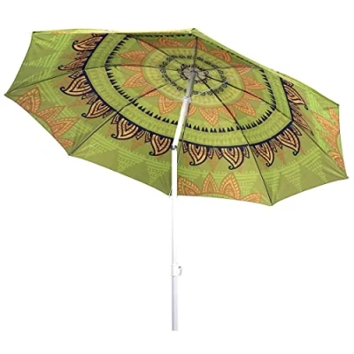 Image of 1.9M Garden Parasol Mandala Umbrella Tilt Outdoor Sun Shade Canopy Patio (Green)