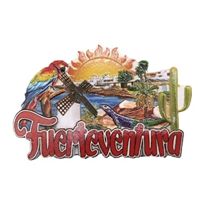 Image of 3D Lizard Fuerteventura Spain Refrigerator Magnet Tourist Travel Souvenirs Handmade Resin Craft Magnetic Stickers Home Kitchen Decoration Fridge Collection Gift
