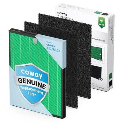 Image of Coway Airmega 150 Air Purifier Replacement Filter Set, Green True HEPA and Active Carbon Filter, AP 1019C FP