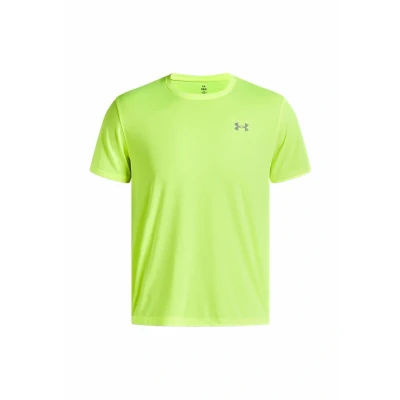 Image of Under Armour Men&#039;s Launch Short Sleeve, Soft and Lightweight T Shirt, Essential Running Top with Reflective Detailing for Visibility,High Vis Yellow / Reflective,MD