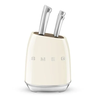 Image of Smeg Facas Block Anni 50 Creme KBSF02CR, Cream