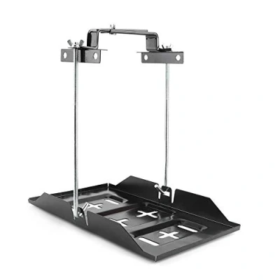 Image of Battery Tray Holder, Car Tray, Storage Mount Hold Down Clamp Bracket Kit with Adjustable Metal Clam for Boat Repairing Battery(27cm)