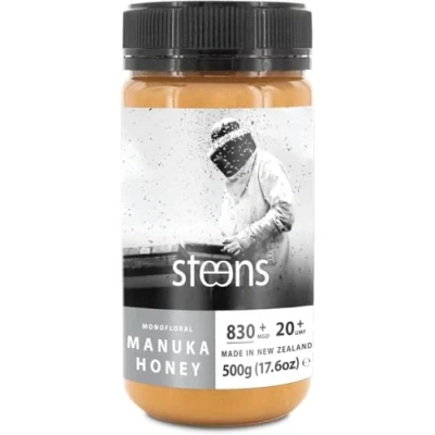 Image of Steens Manuka Honey MGO 830+ Pure &amp; Raw 100% Certified UMF 20+ Bottled and Sealed in New Zealand 500g