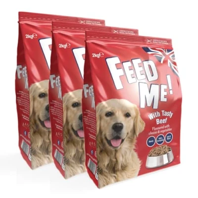Image of HiLife FEED ME! Complete Dry Dog Food Tasty Beef Cheese Vegetables Soft, Moist &amp; Meaty, 6kg