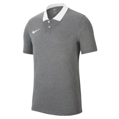 Image of Nike CW6933 071 M NK DF PARK20 Polo SS Shirt Men&#039;s Charcoal Heathr/HTR/White/White Size XXL
