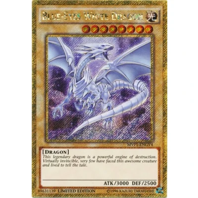 Image of Yu Gi Oh Blue Eyes White Dragon MVP1 ENGV4 Gold Secret Rare Limited Edition the Dark Side of Dimensions Movie Pack (Limited Edition)