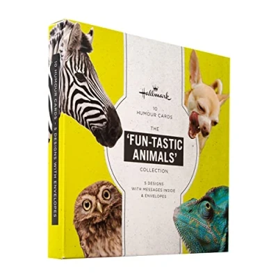 Image of Hallmark Funny Birthday Cards Multipack of 10 in 5 Photographic Designs