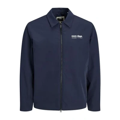 Image of JACK &amp; JONES Men&#039;s jcotrack Shacket Blouson, Blazer Navy, S