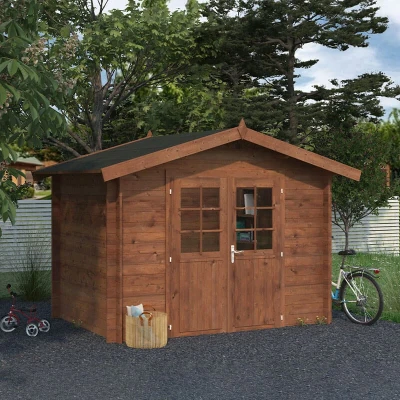 Image of Palmako Valentine 2.8m x 1.8m Premium Log Cabin Shed (28mm)