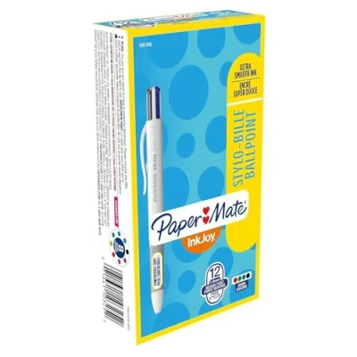 Image of Paper Mate InkJoy Quatro Retractable Ballpoint Pens, Medium Point, Business Ink Colours, 12 Count by