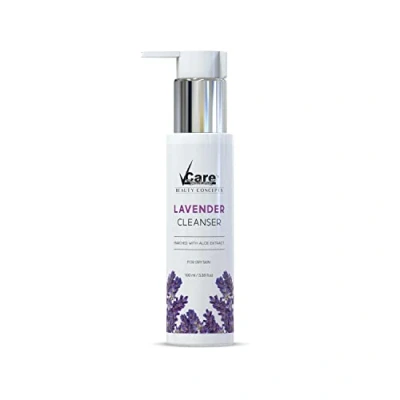Image of VCare Lavender Cleanser for Dry Skin, Face Wash Women &amp; Men Moisturizing, Cleansing,Removes excess oil dirt dry, Oily, acne prone All skin Types 100 ml