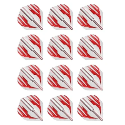 Image of Hardcore Radical White &amp; Red Extra Thick Standard Dart Flights 4 sets Per Pack (12 in total)