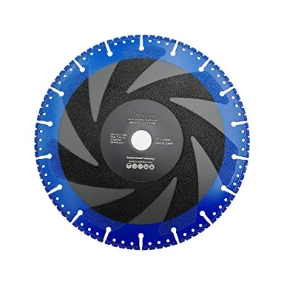 Image of SHDIATOOL Diamond Cutting Disc 9 Inches / 230mm Vacuum Brazed Cut off Wheel for All Purpose Demolition Blade Stone Iron Steel Metal