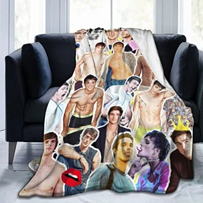 Image of Suehome Blanket Jacob Elordi Soft and Comfortable Wool Fleece Throw Blankets for Sofa Office car Camping Yoga Travel Home Decoration Cozy Plush Beach Gift
