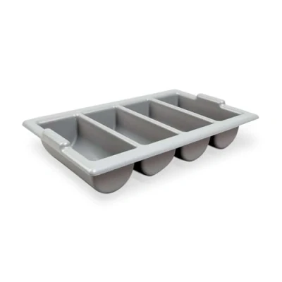 Image of We Can Source It Ltd Heavy Duty Grey Cutlery Tray Catering Stacking Restaurant Kitchen Storage