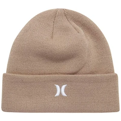 Image of Hurley Men&#039;s M Icon Cuff Beanie Hat, Khaki, One Size