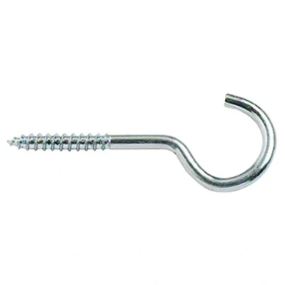 Image of Merriway BH00113 (12 Pcs) Zinc Plated Screw In Ceiling Hook Steel, 80mm (3.1/8 inch) Pack of 12 Pieces