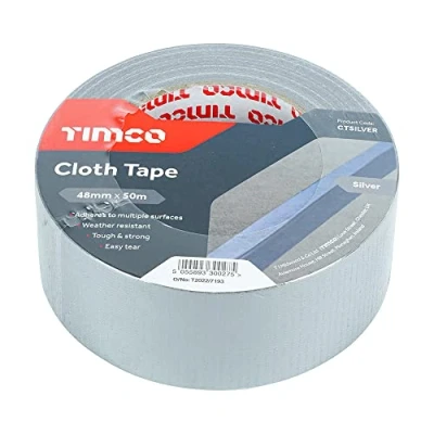 Image of TIMCO CTSILVER Cloth Tape 48mm x 50m Silver