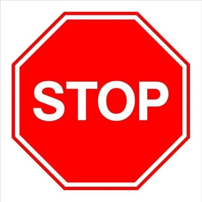 Image of Stop sign square Self adhesive sticker (300mm x 300mm)