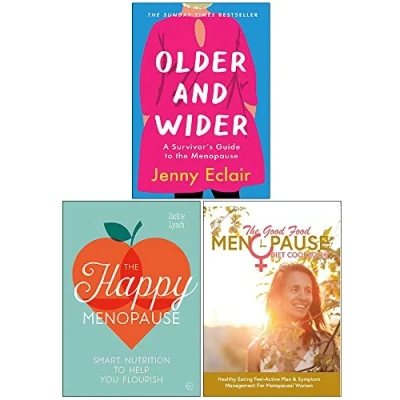 Image of Older and Wider, The Happy Menopause &amp; Good Food Diet Cookbook 3 Books Collection Set