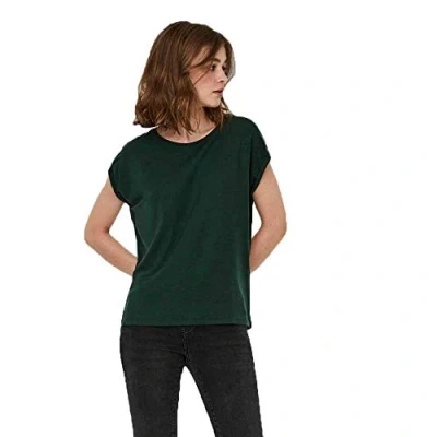 Image of VERO MODA Women&#039;s Vmava Plain Ss Ga Noos Top, Pine Grove, S