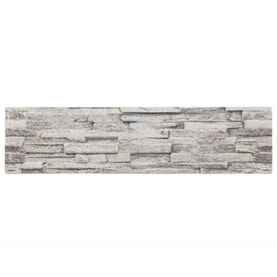 Image of vidaXL 3D Wall Panels 14 pcs Light Grey 100x25 cm EPS