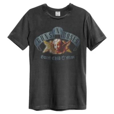 Image of Amplified Unisex Adult Sweet Child O&#039; Mine Guns N Roses T Shirt (S) (Charcoal)
