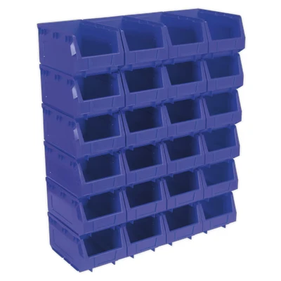 Image of Sealey Plastic Storage Bin 150 x 240 130mm Blue Pack of 24
