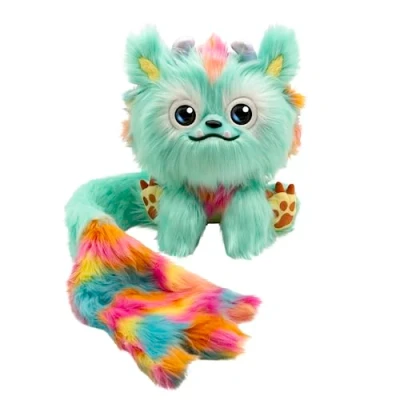 Image of Furlings Finley Loving Interactive Plush Dragon More Than 80 Realistic Reactions Soft Animal Girls&#039; Surprise Toys &amp; Gifts for Birthdays and Christmas Ages 3+, Teal