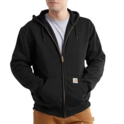 Image of Carhartt Rutland Thermal Lined Hooded Zip Front Sweatshirt, Black, XXXX Large