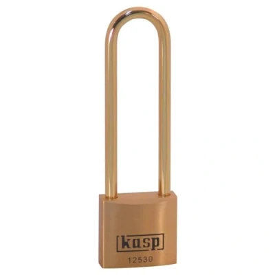 Image of Kasp 70mm Long Shackle Brass Padlock