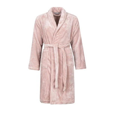 Image of Women&#039;s 1 Pack SOCKSHOP Heat Holders Fleece Dressing Gown Dusty Pink XL
