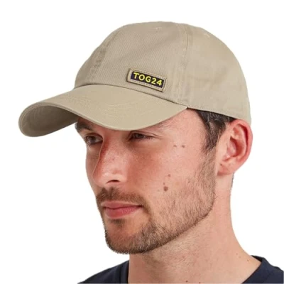 Image of TOG24 Unisex Hewitt Baseball Cap Pebble Brown Cotton One Size