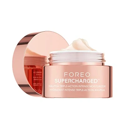 Image of FOREO SUPERCHARGED HA+PGA Triple Action Intense Face Moisturizer Wrinkle Cream for Hyaluronic Acid &amp; Squalane Vegan Cruelty Gluten Free Clean Skincare 1.6 fl.oz